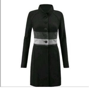 CAbi 3176 Osaka Nights Convertible Zip Off Jacket Coat Black Gray Size Med NWOT